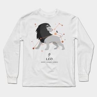 Leo Constellation Zodiac Series Long Sleeve T-Shirt